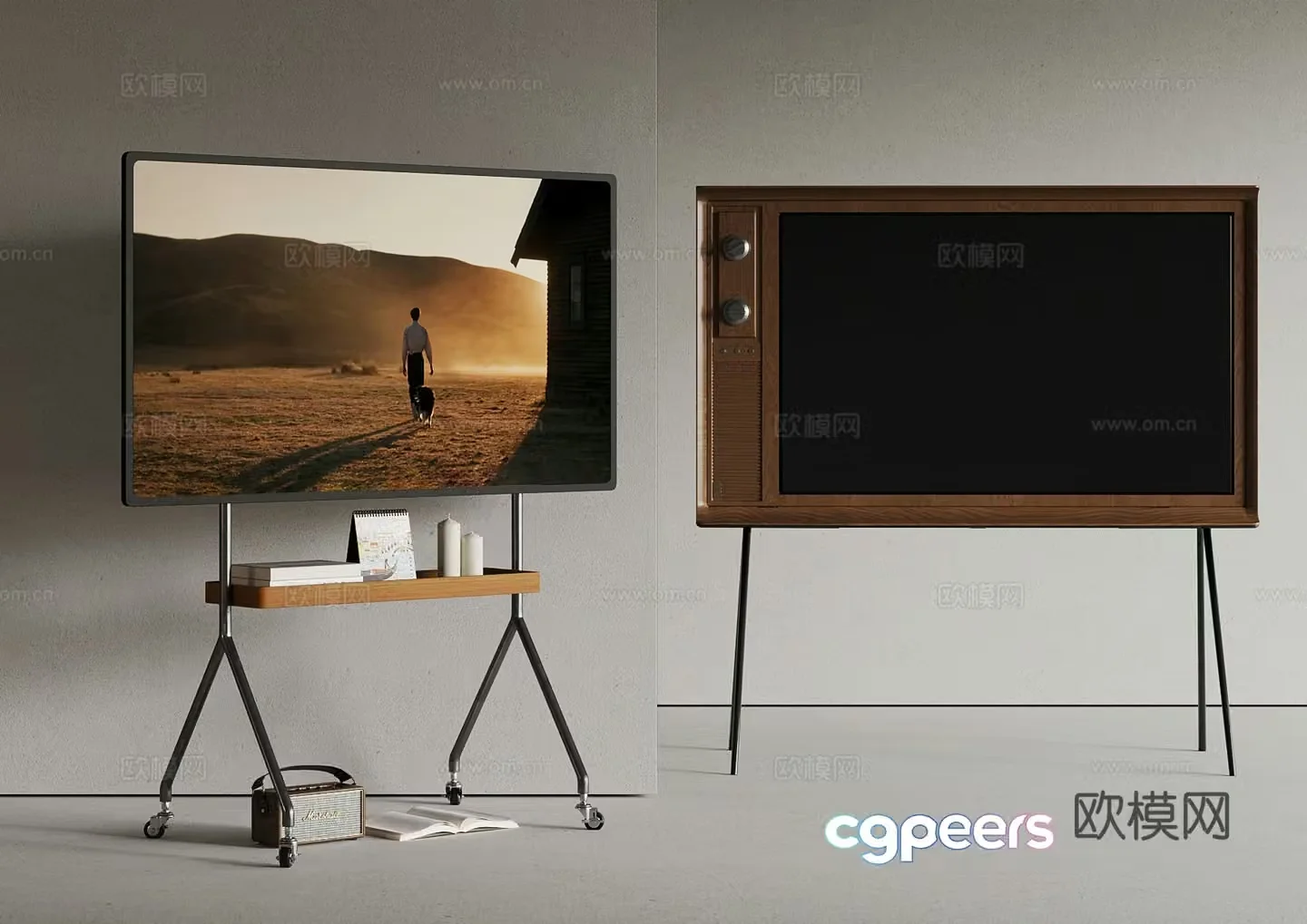Modern TV stand Mobile TV 3d model