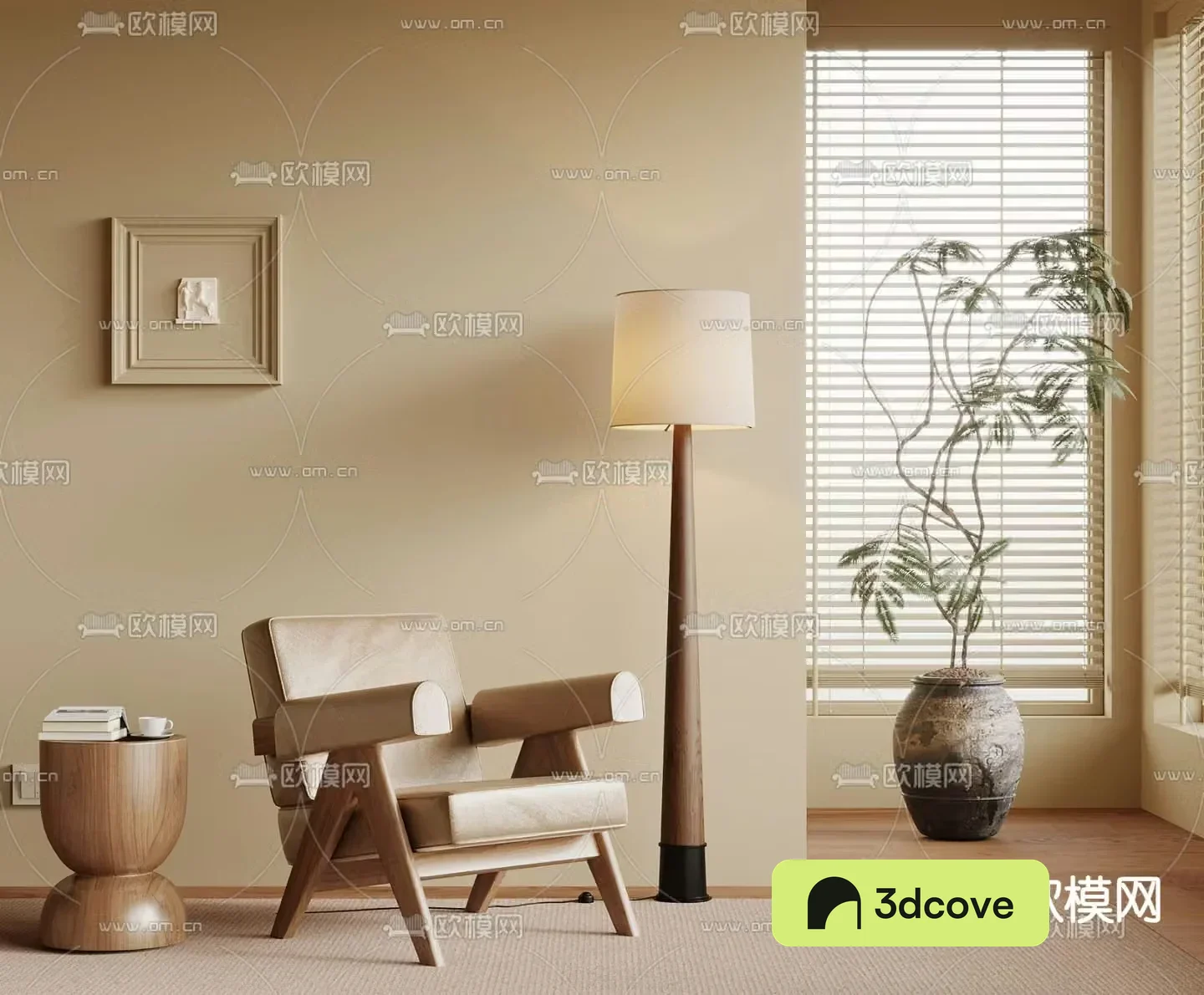 Medium style chair casual chair leather chair 3d model