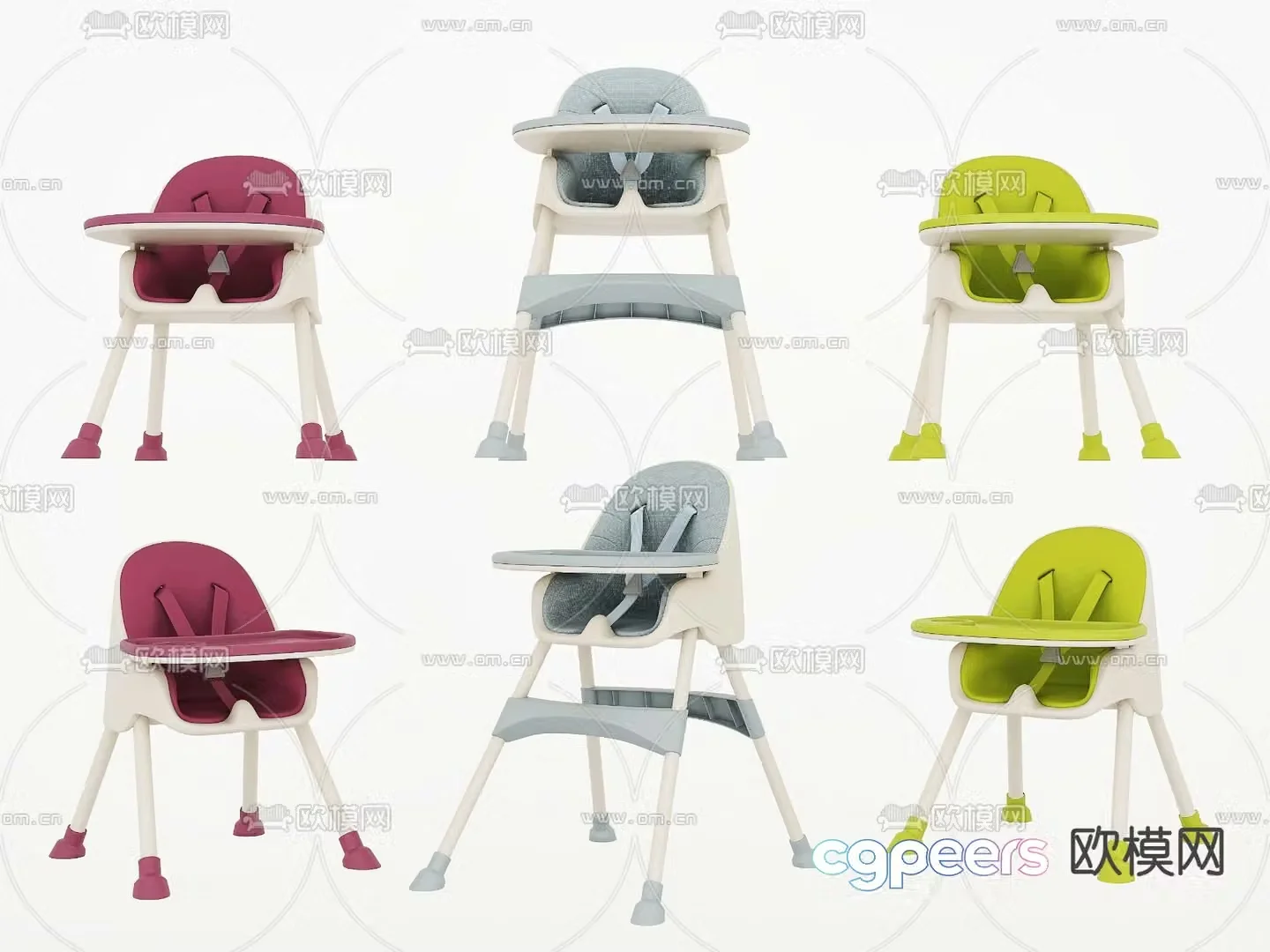 Modern baby chair children’s chair 3d model