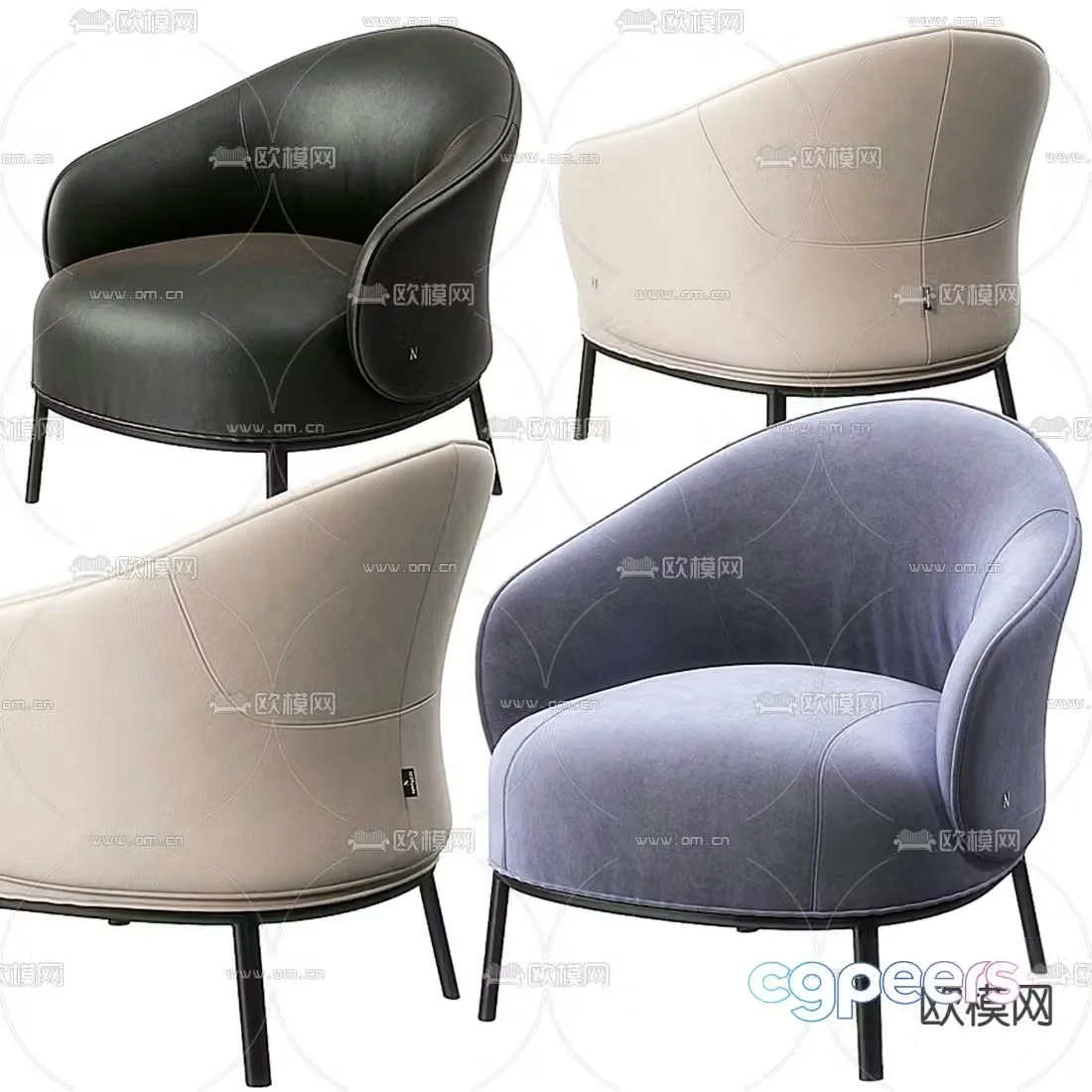 Natuzzi leisure chair 3d model