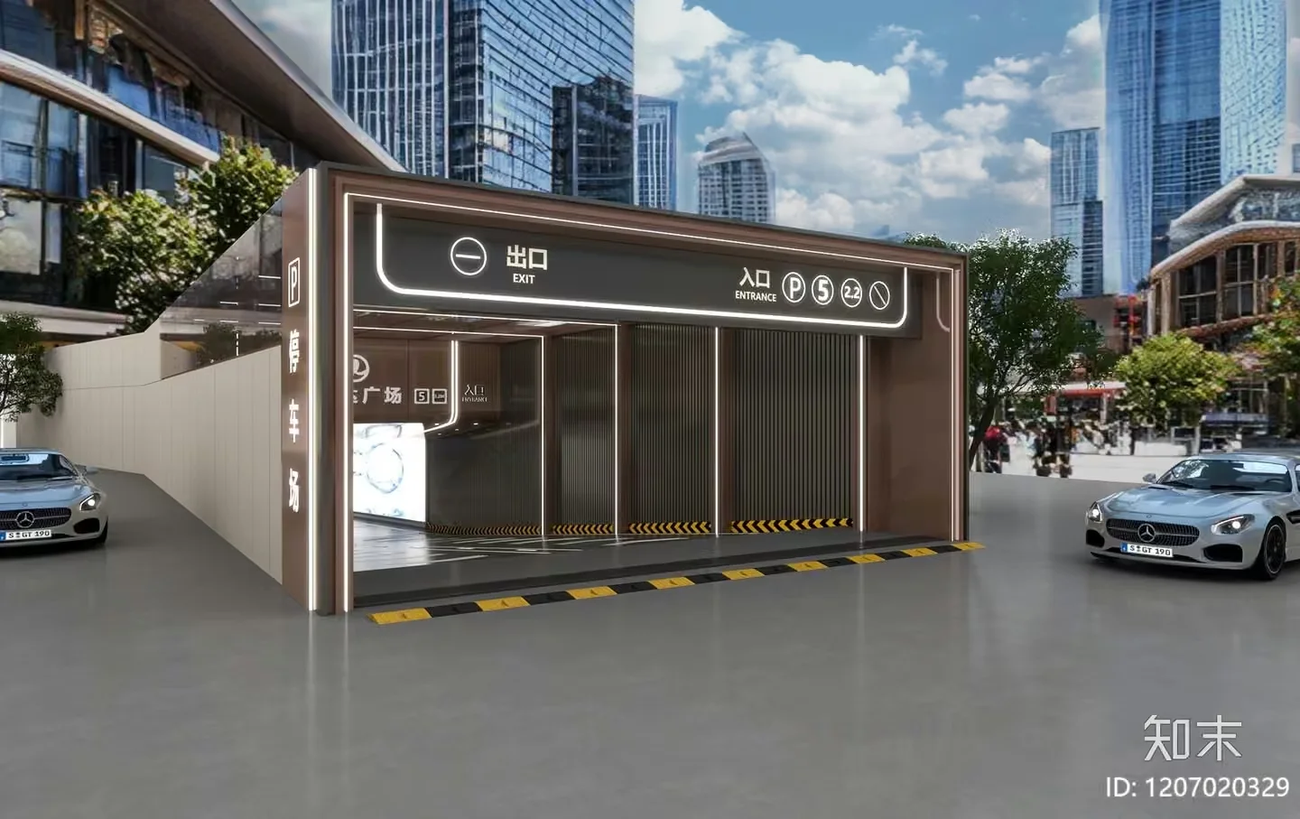 Modern Building Entrance 3D Model – 13894 – VRAY Render