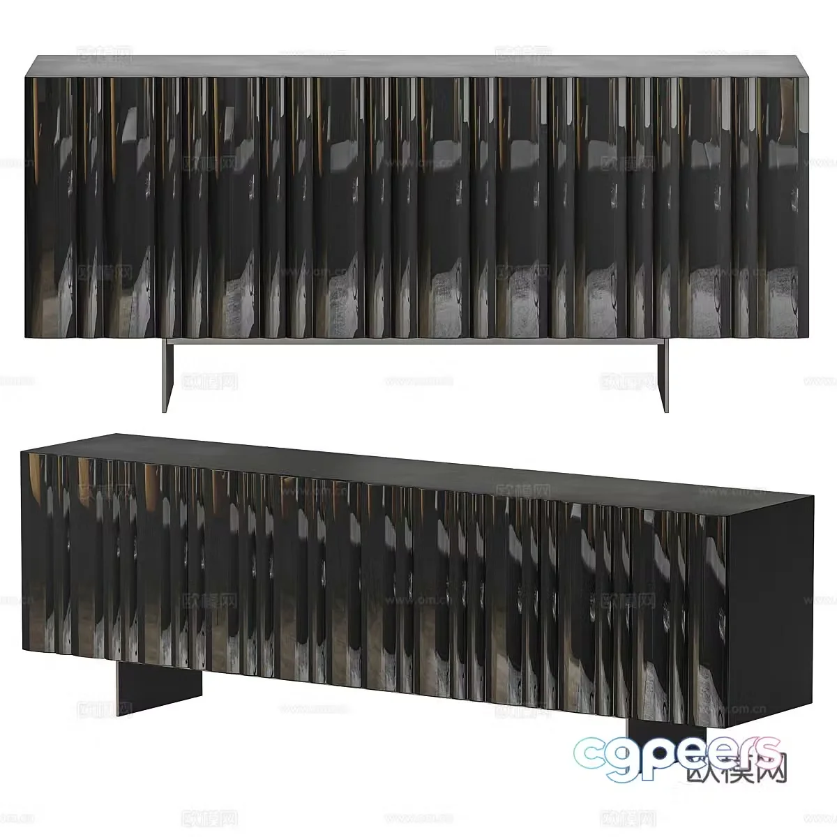 Modern Italian TV Cabinet 3D Model