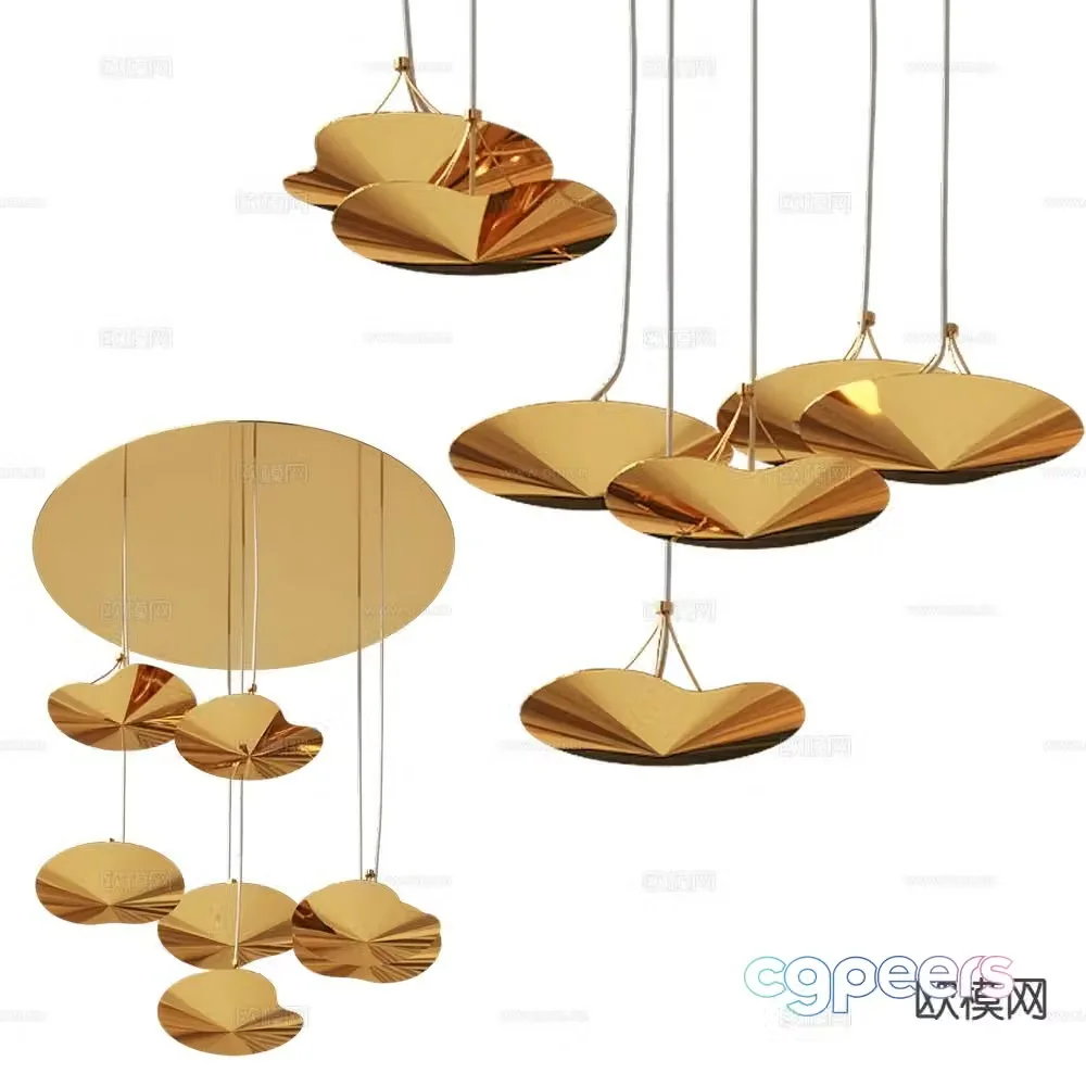 Salto metal chandelier art chandelier 3d model