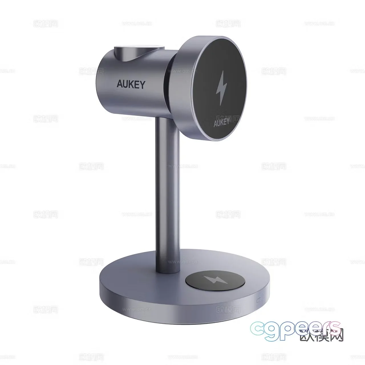 Aukey’s MagLink 3-in-1 Magnetic Wireless Charger 3D Model