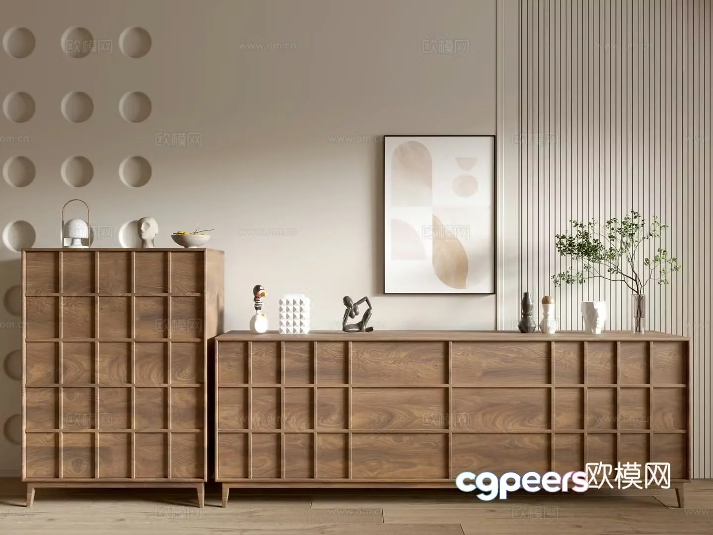 Modern wood grain cabinet minimalist wind cabinet whole cabinet sideboard cabinet balcony cabinet storage cabinet 3d model