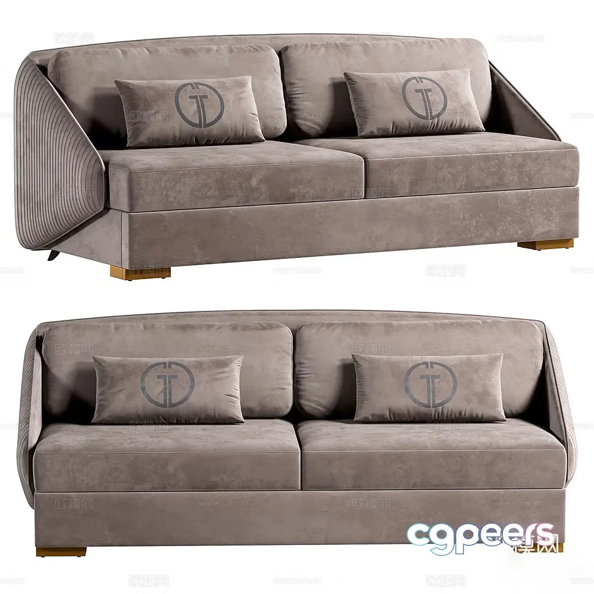 Italian love sofa 3d model