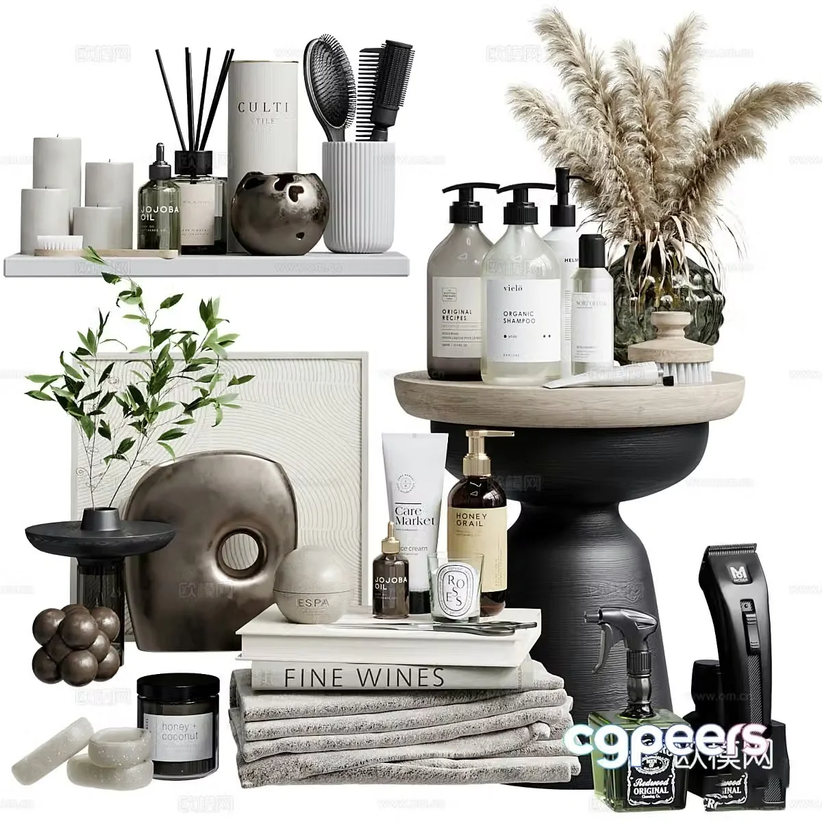 Bathroom toiletries set 3d model