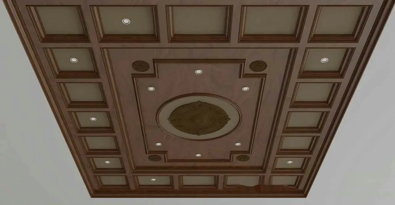 A Ceiling With Recessed Lighting 3D Model – 15958 – VRAY Render