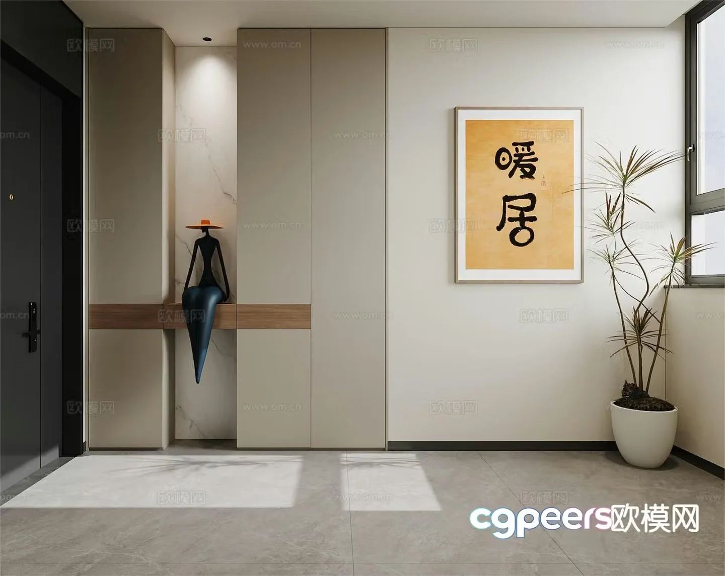 Modern entrance hall 3D model