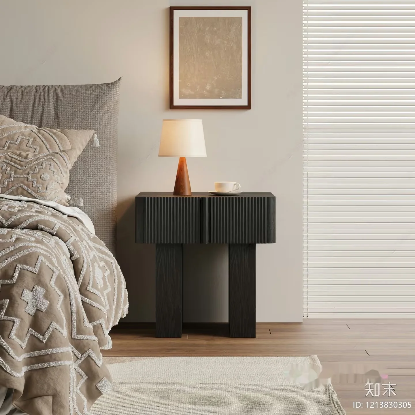 Cozy Bedroom 3D Model – 12811 – VRAY Render