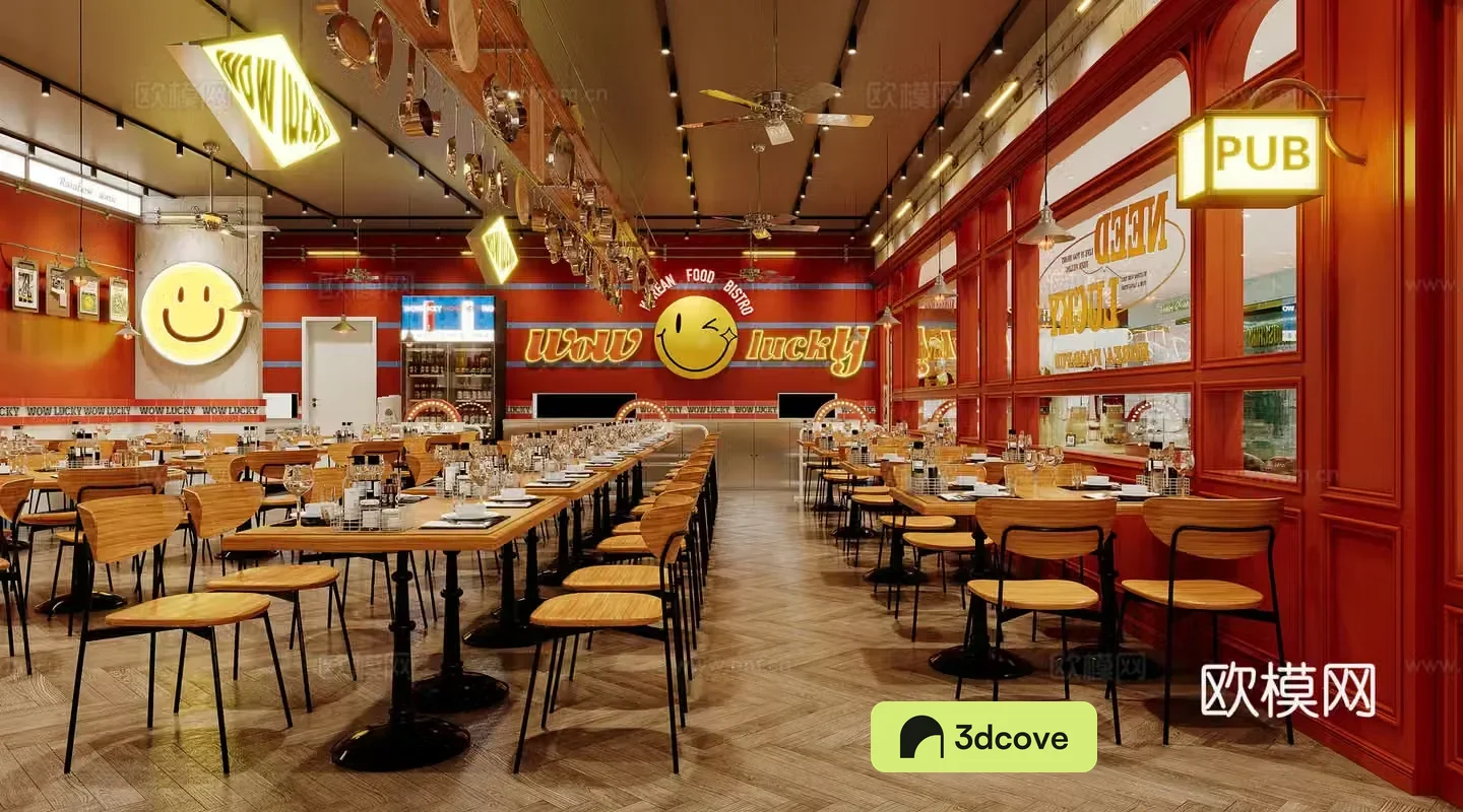 Retro style restaurant
