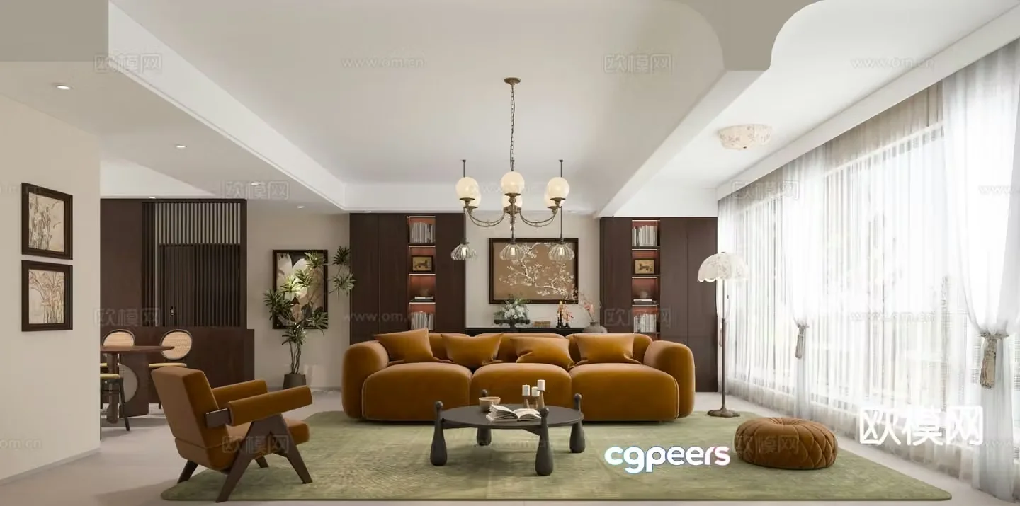 Medieval style living room 3D model
