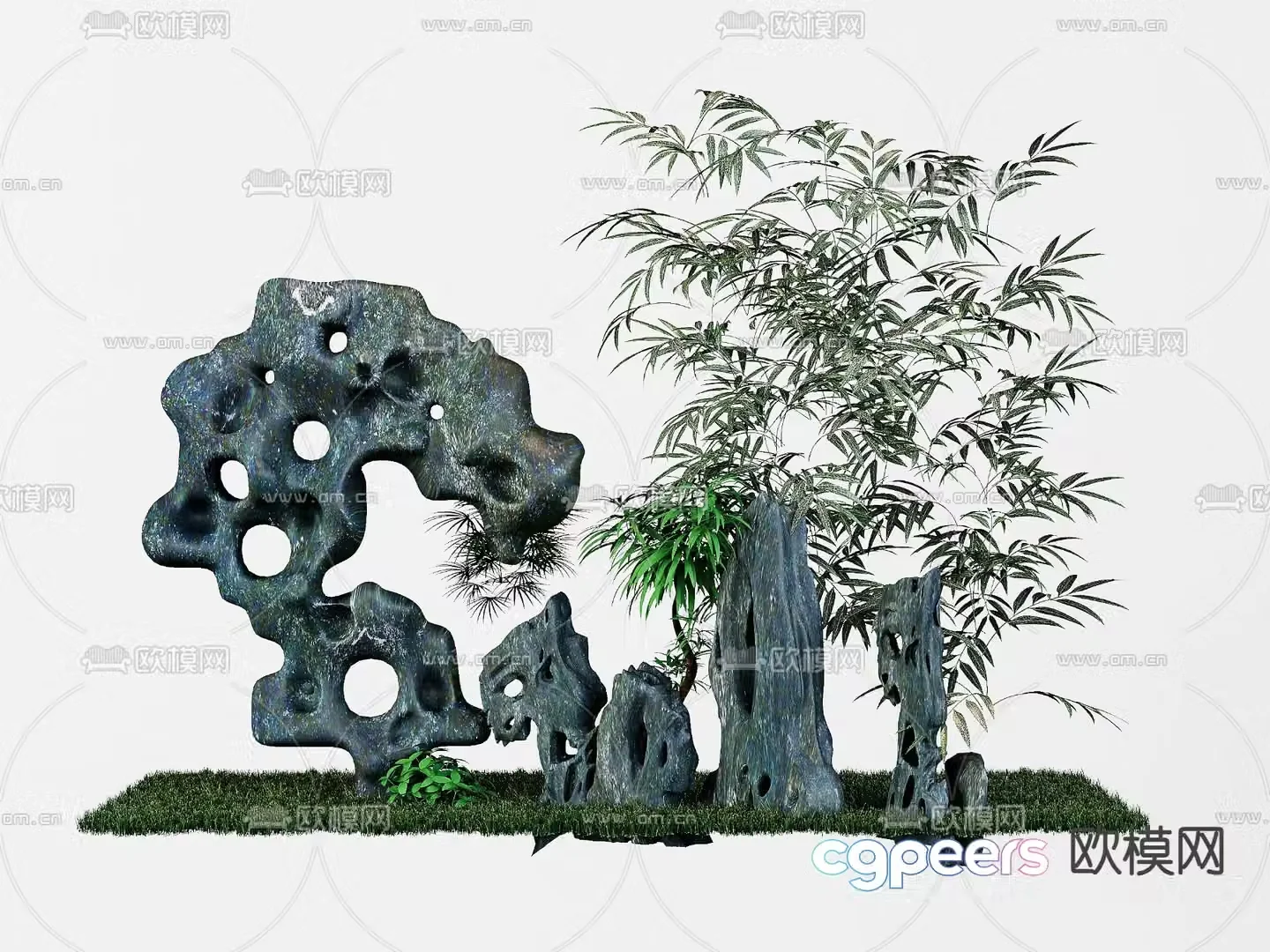 3D model of rockery sketch