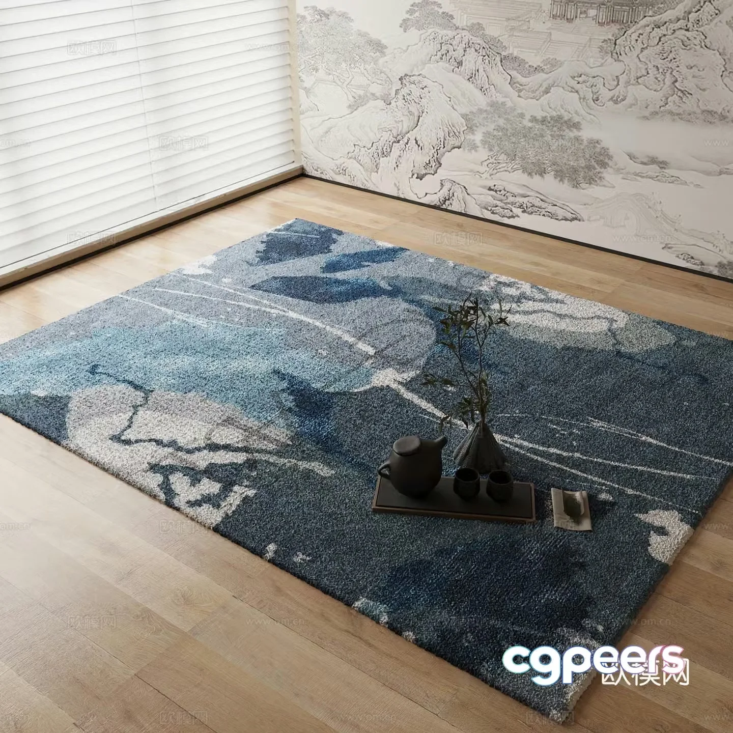 New Chinese carpet 3D model