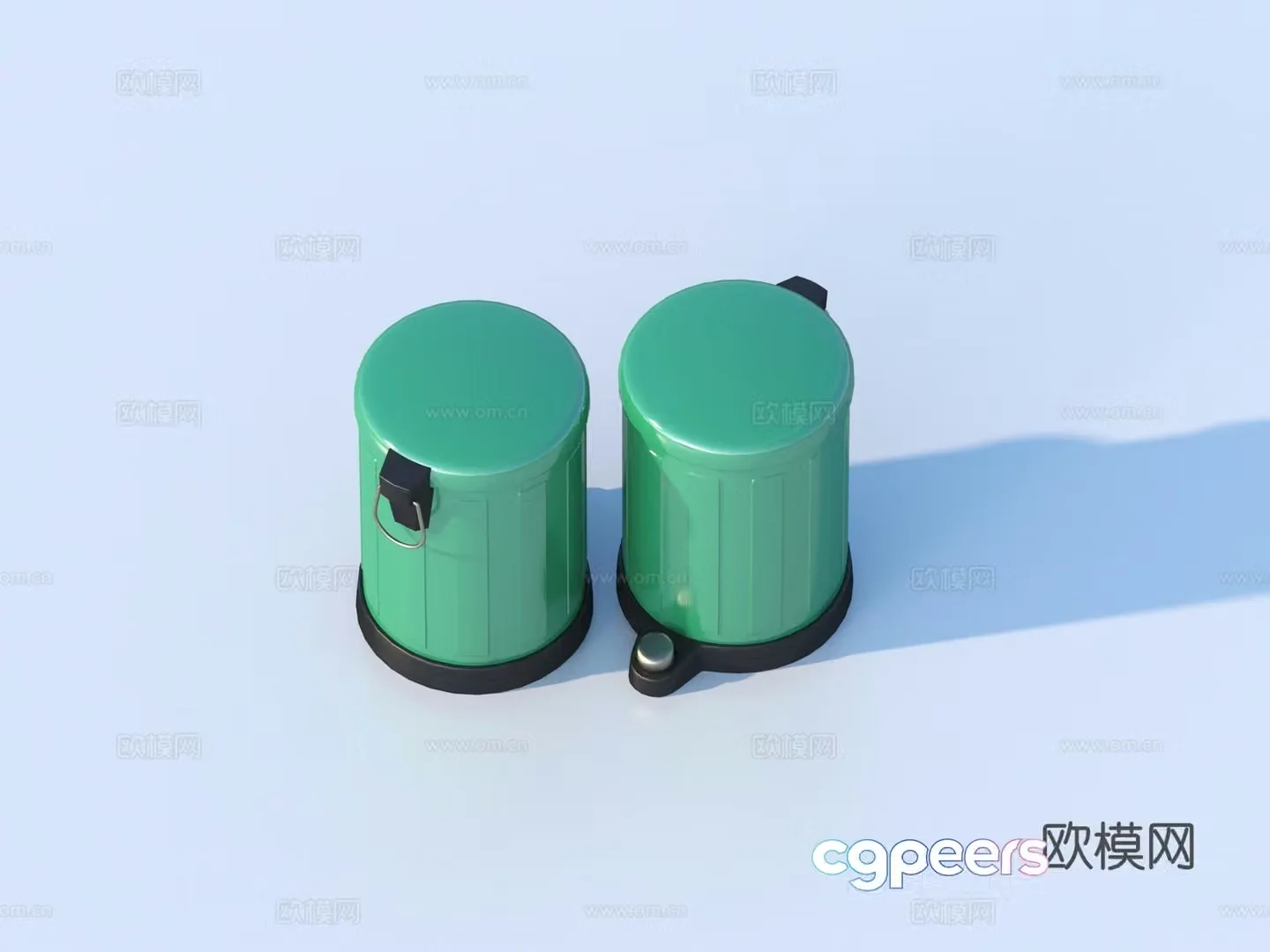 Bucket Trash Can Recycling Bucket 3D Model
