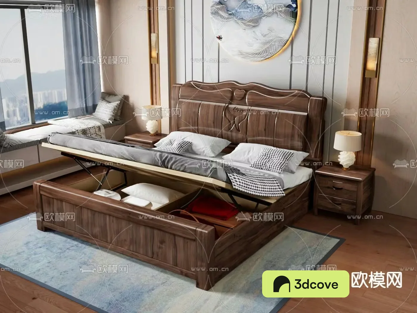 New Chinese style double bed