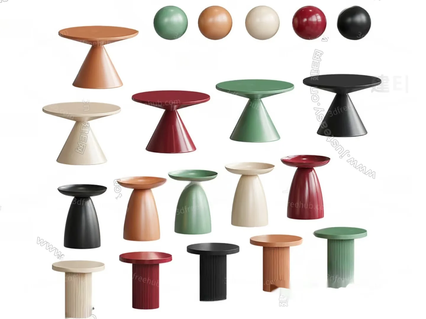 These Are Modern Stools 3D Model – 21605 – VRAY Render