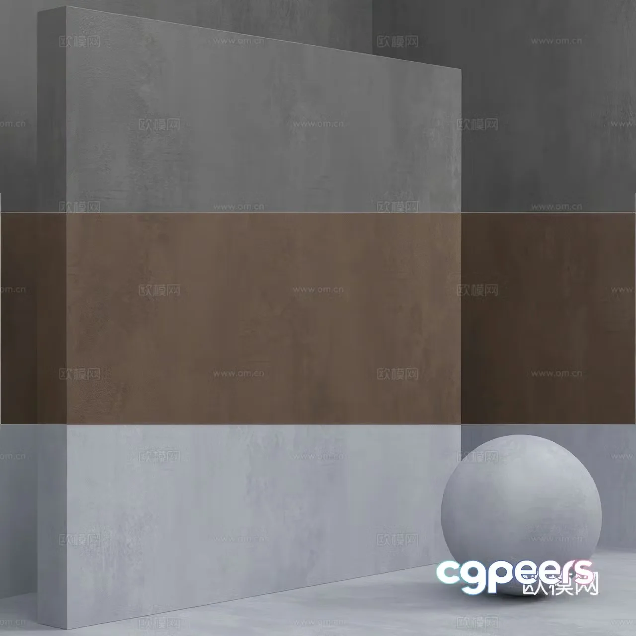 Modern microcement art paint 3d model