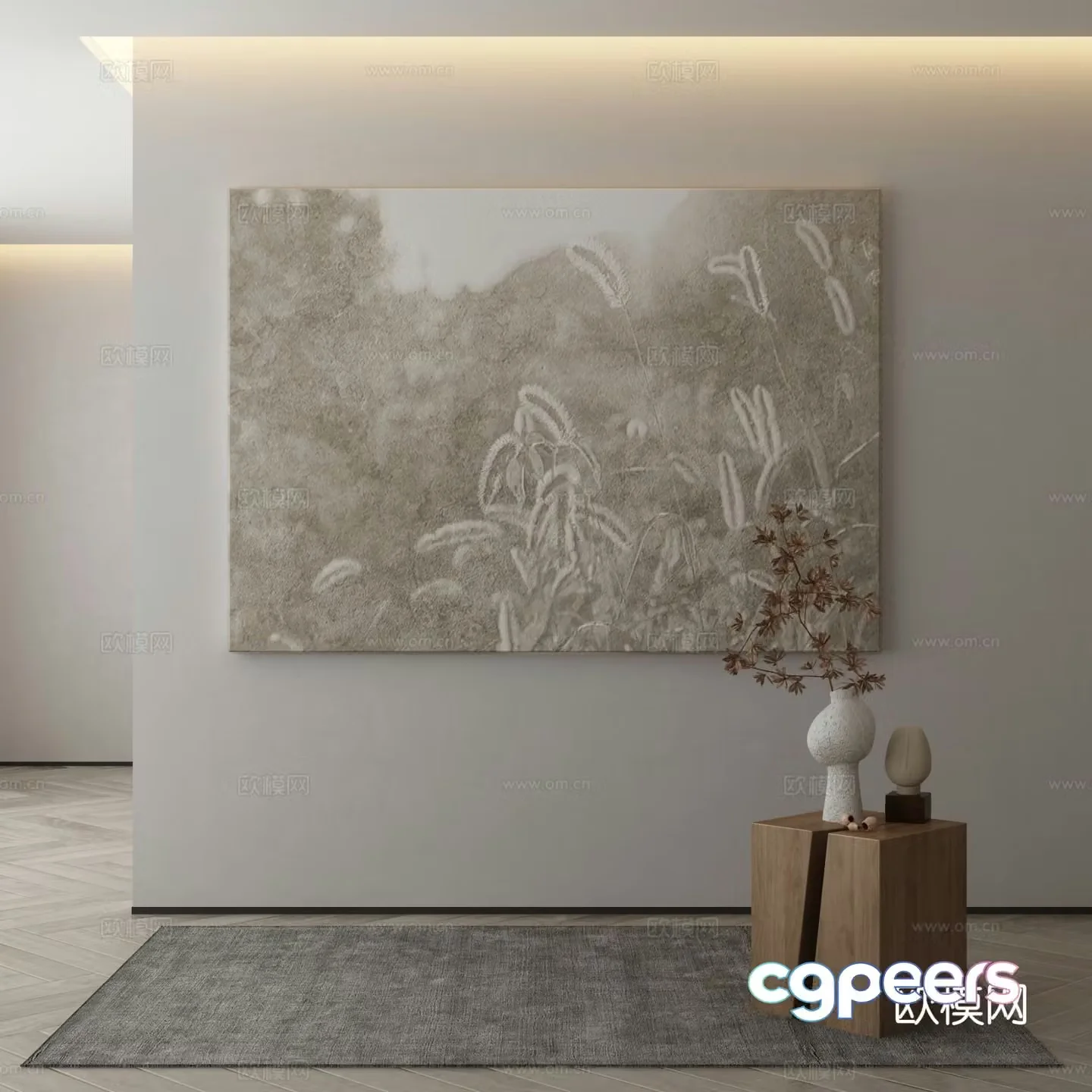 Decorative painting texture painting hanging painting 3d model