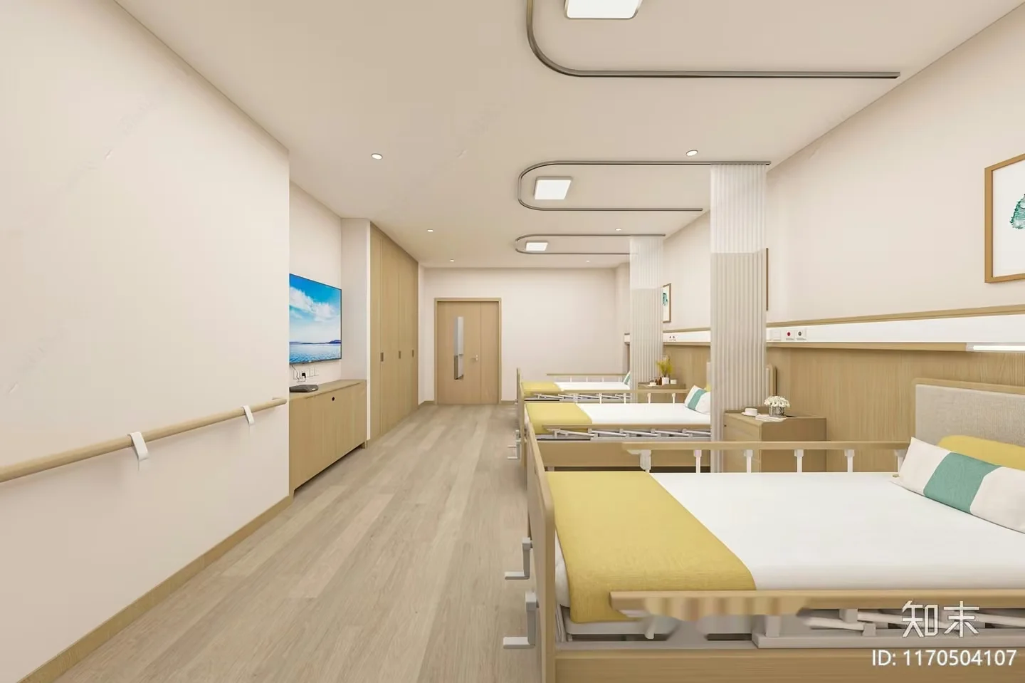 Modern Hospital Room 3D Model – 8069 – VRAY Render