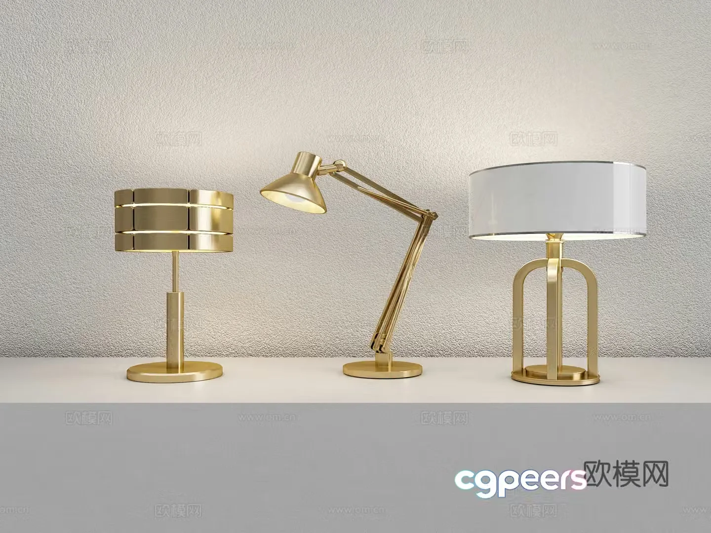 Light luxury wind lamp 3D model