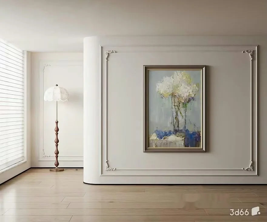 A Painting Of Flowers In A Frame 3D Model – 20634 – VRAY Render
