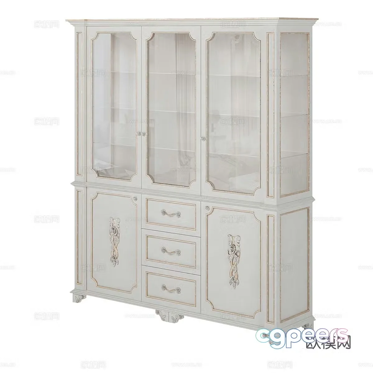Wine cabinet side cabinet storage cabinet 3d model