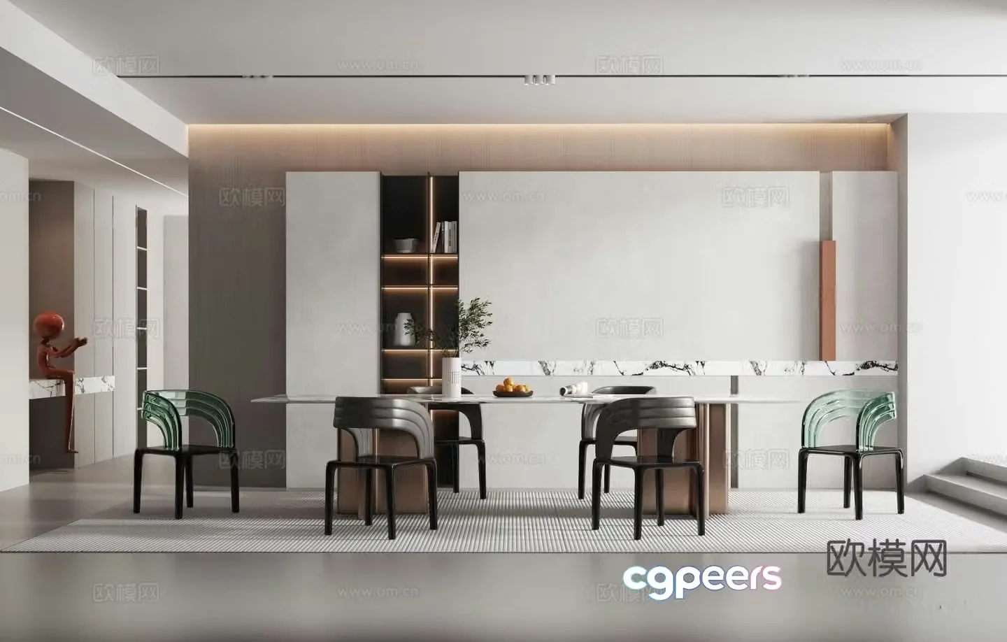 Modern restaurant 3d model