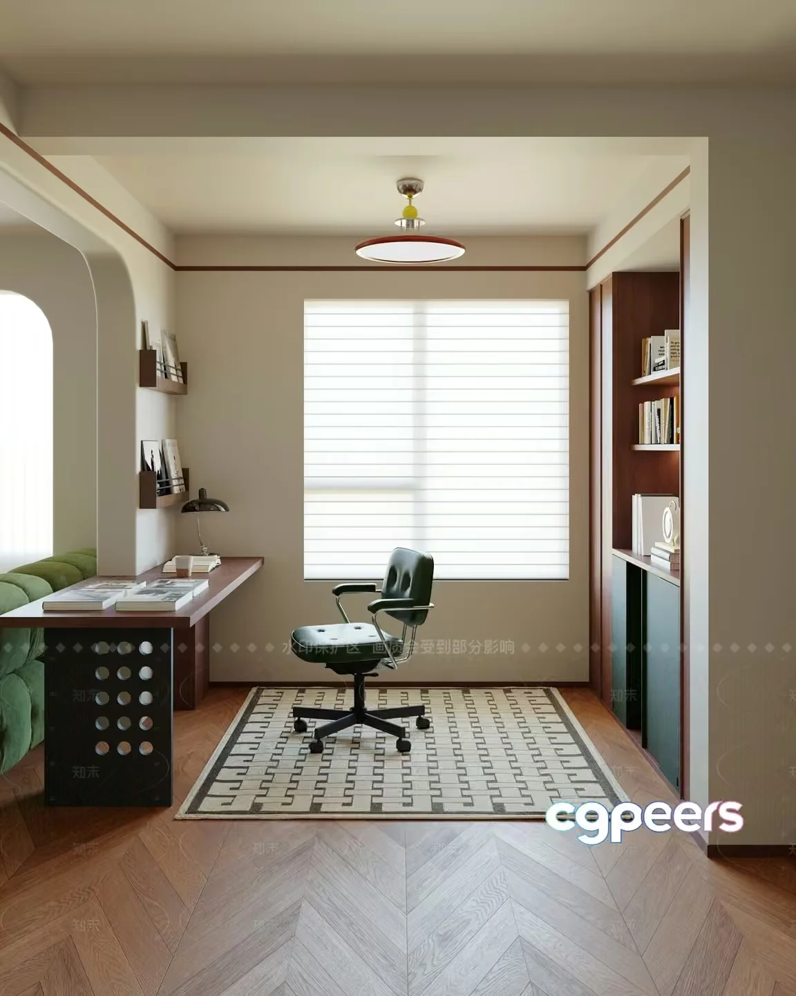 Modern Office Space 3D Model – 204 – VRAY Render