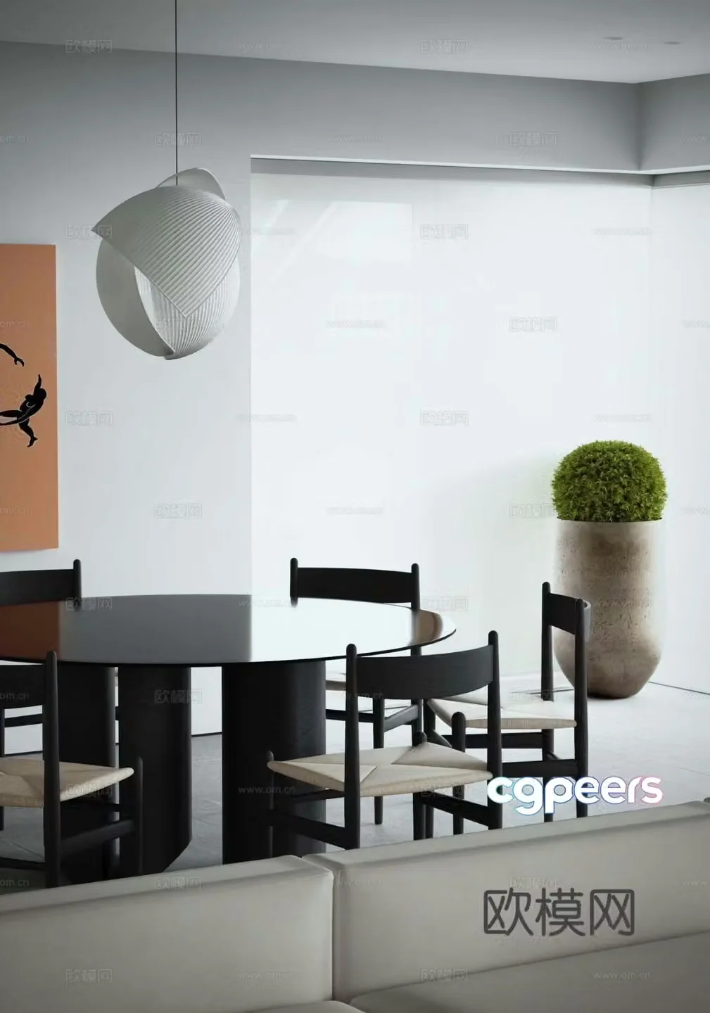 Modern restaurant 3d model