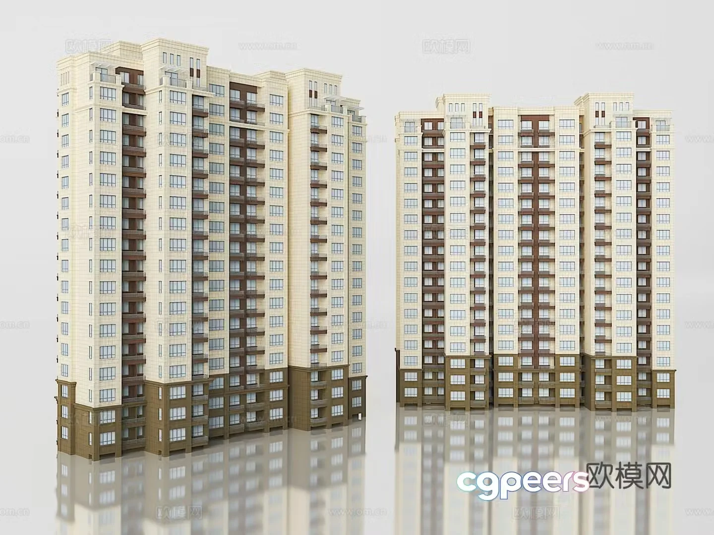 3D model of residential building