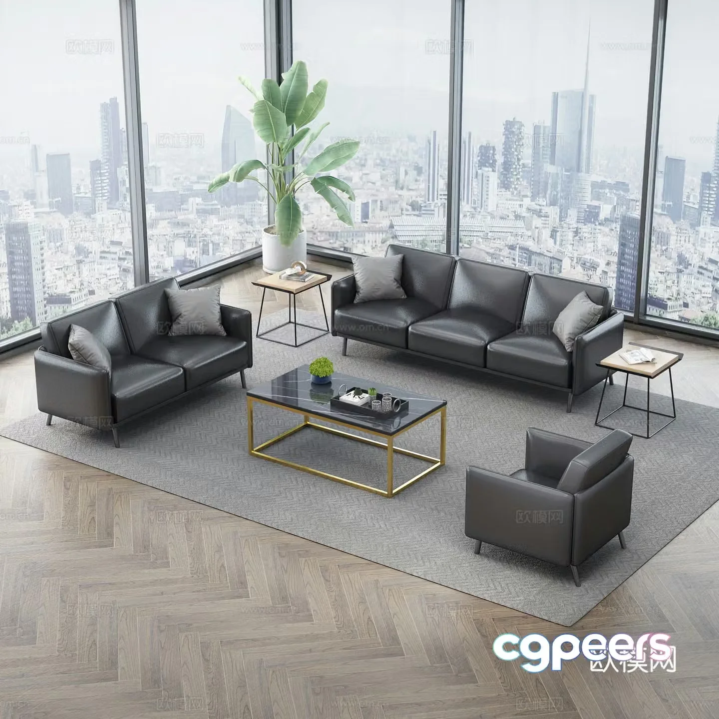 Modern living room 3d model