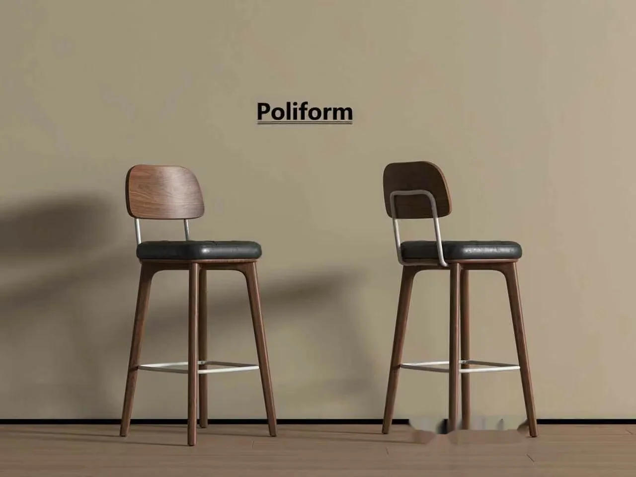 Wooden Bar Stools 3D Model – 8515 – VRAY Render