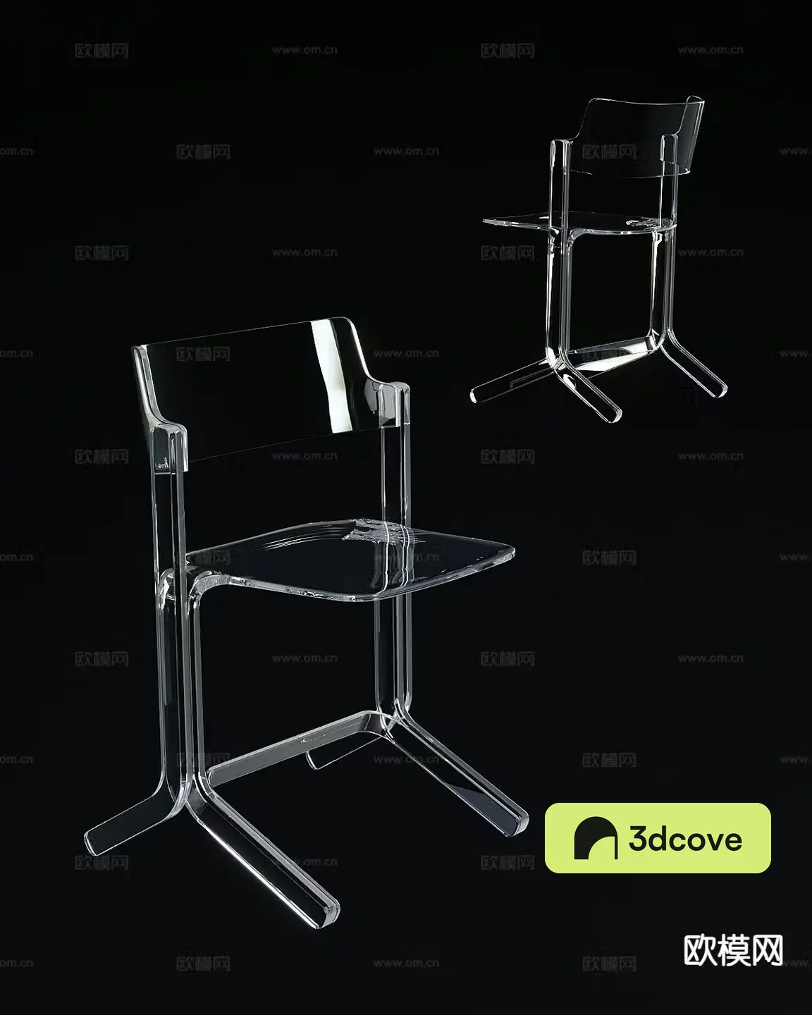 Acrylic chair single chair