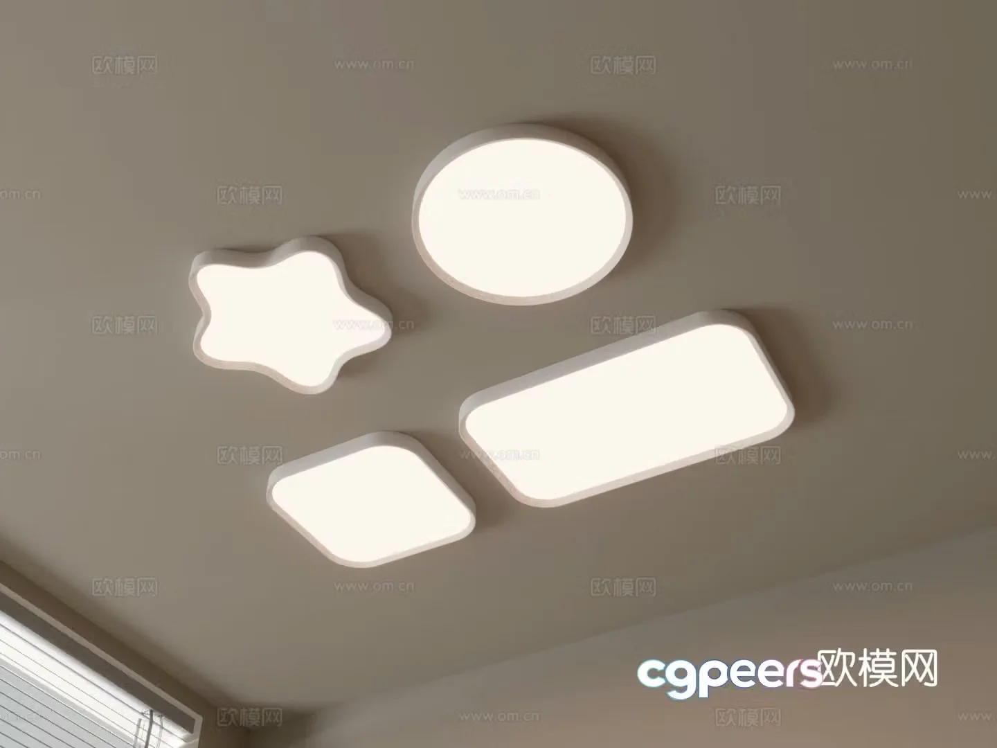 Creative ceiling lamp bedroom lamp 3d model