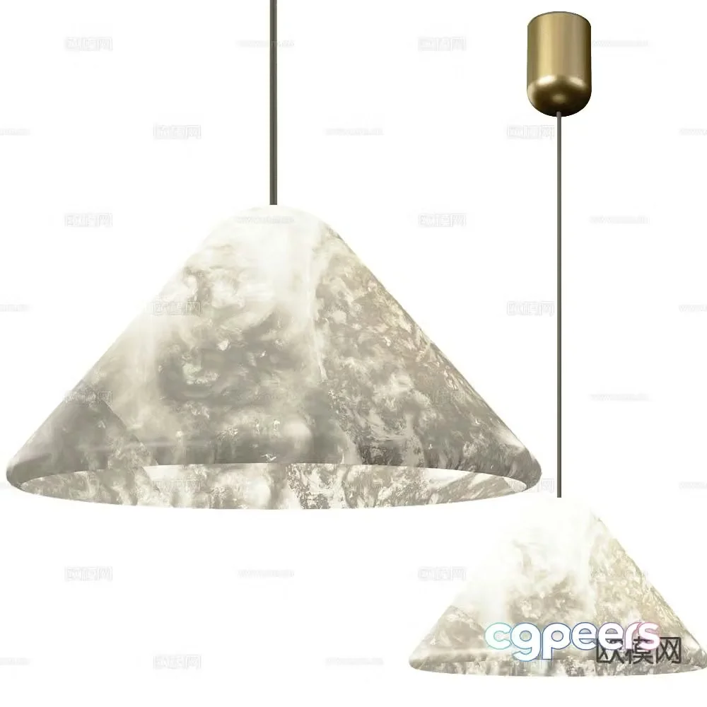 Alma marble chandelier 3d model