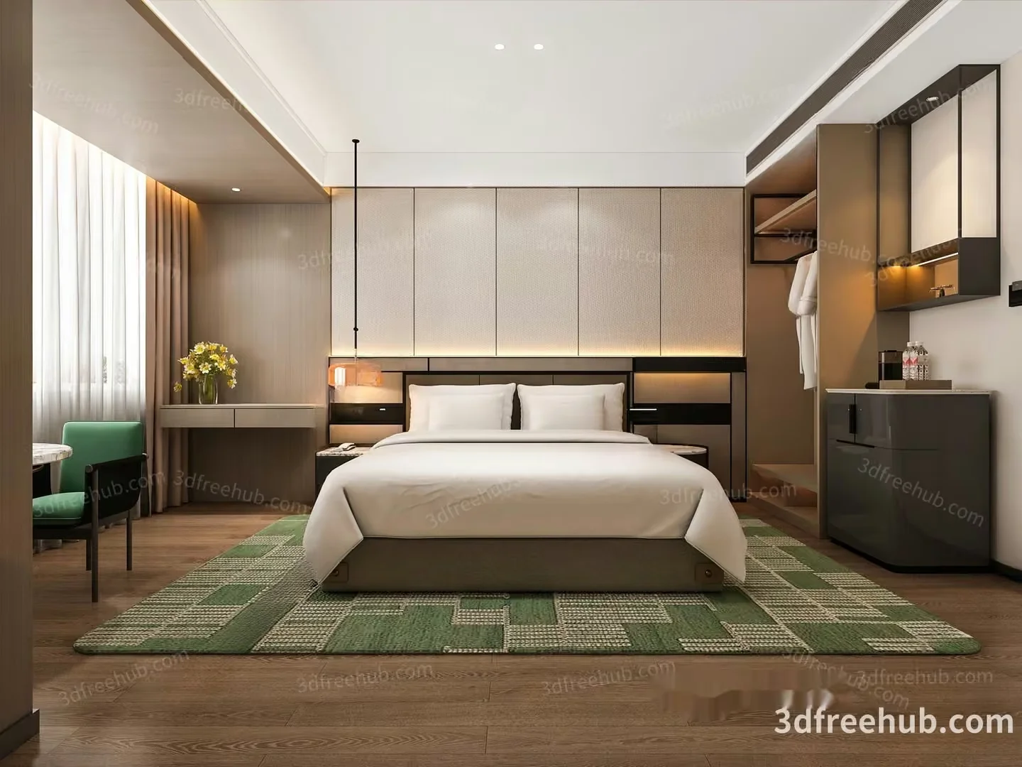 Cozy Bedroom 3D Model – 20796 – VRAY Render