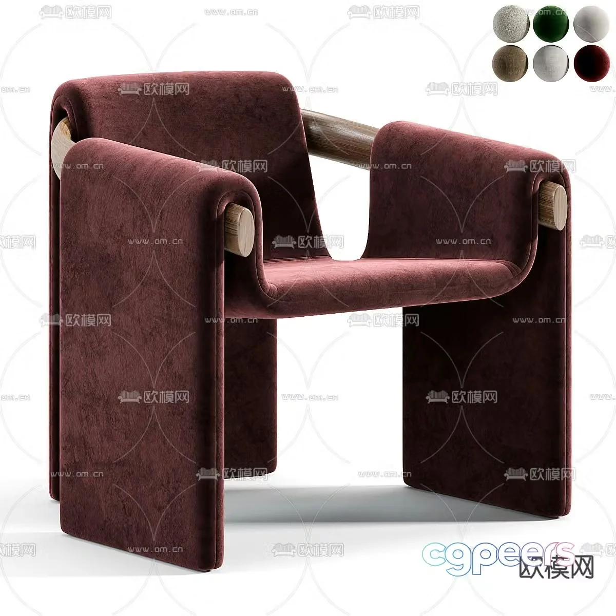 Paolocastell chair lounge chair 3d model