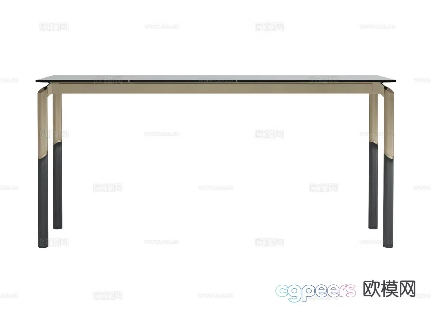 visionnaire light luxury side view table console table 3d model