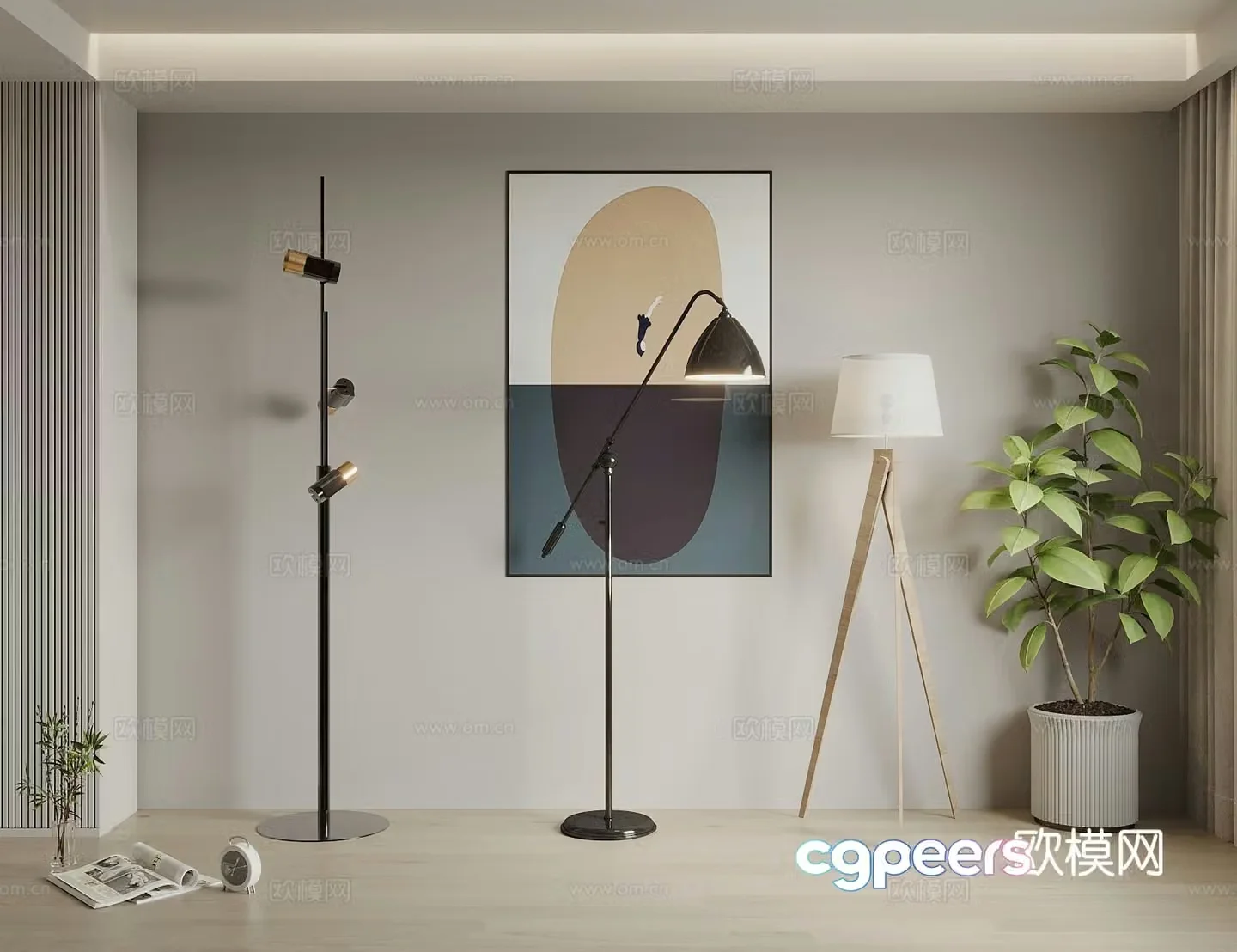 Creative floor lamp 3d model