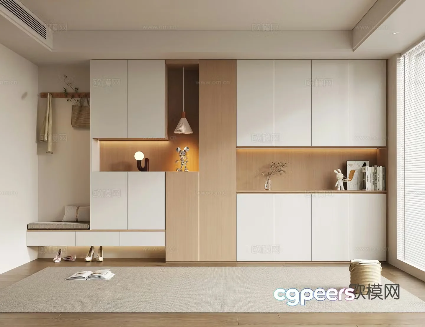Modern shoe cabinet 3d model
