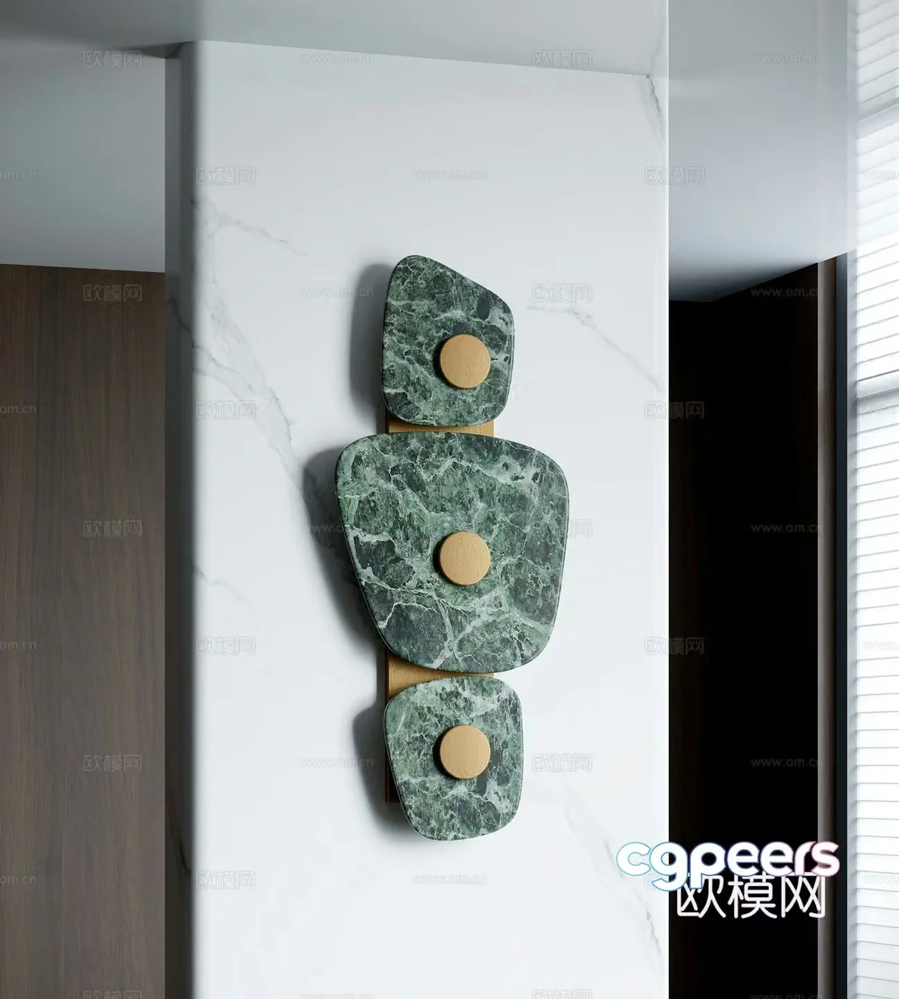 Modern marble wall decoration 3d model