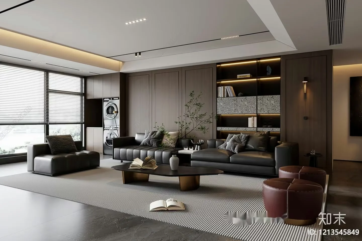 Modern Living Room 3D Model – 12902 – VRAY Render