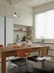 Modern Kitchen With Wooden Table 3D Model – 22720 – CORONA Render