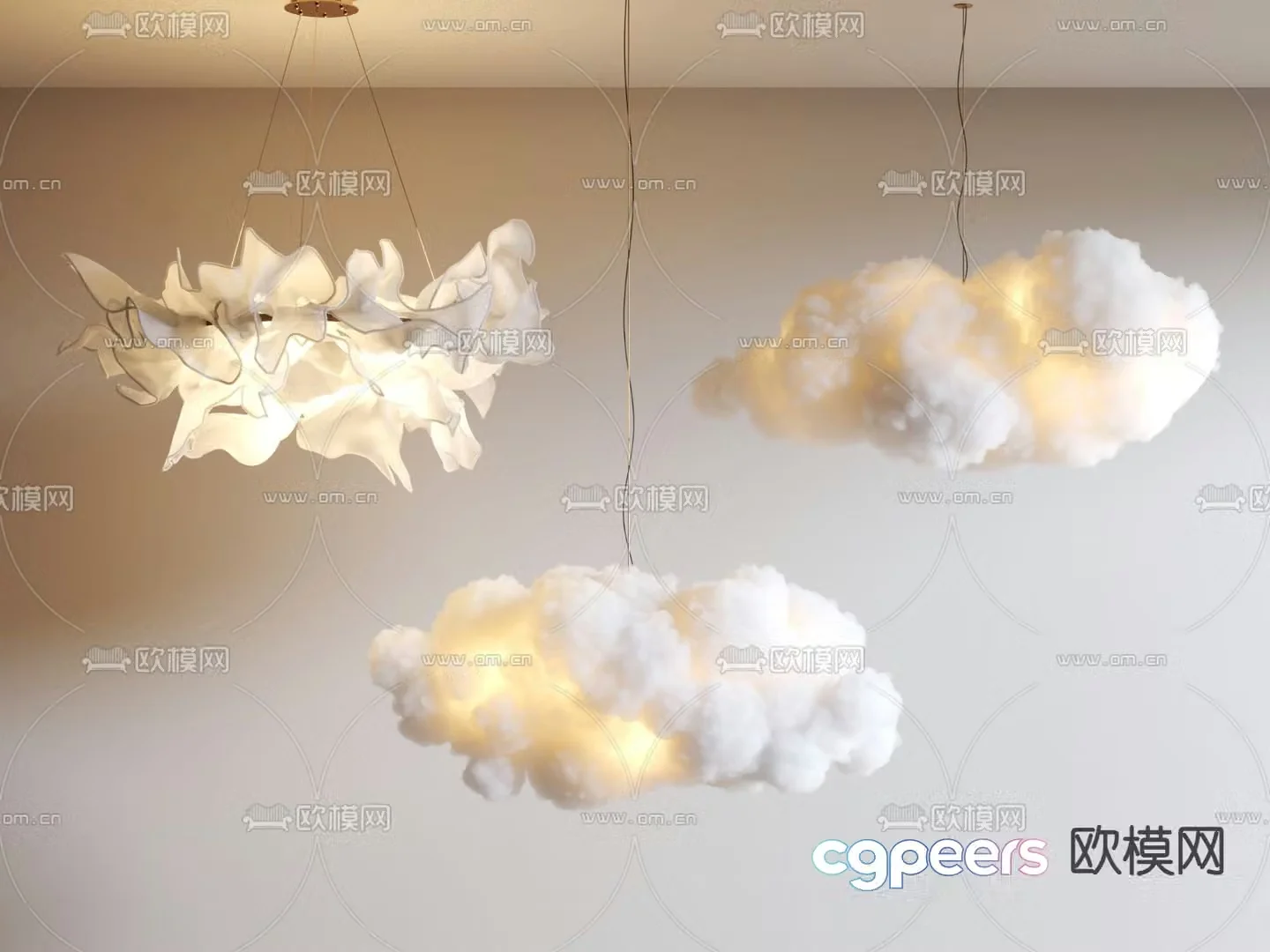 Cloud chandelier 3d model