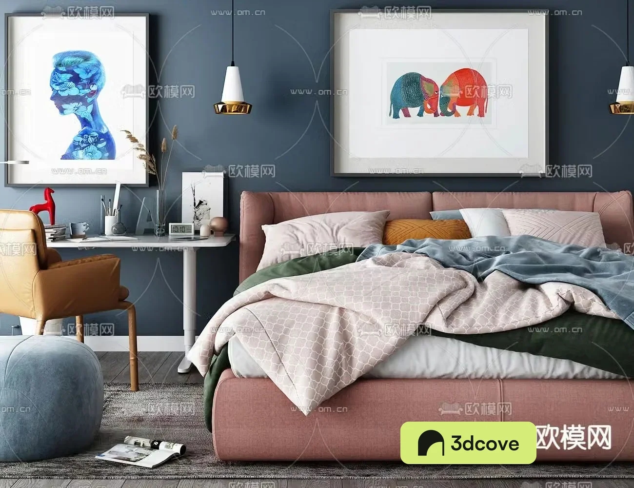 Modern double bed