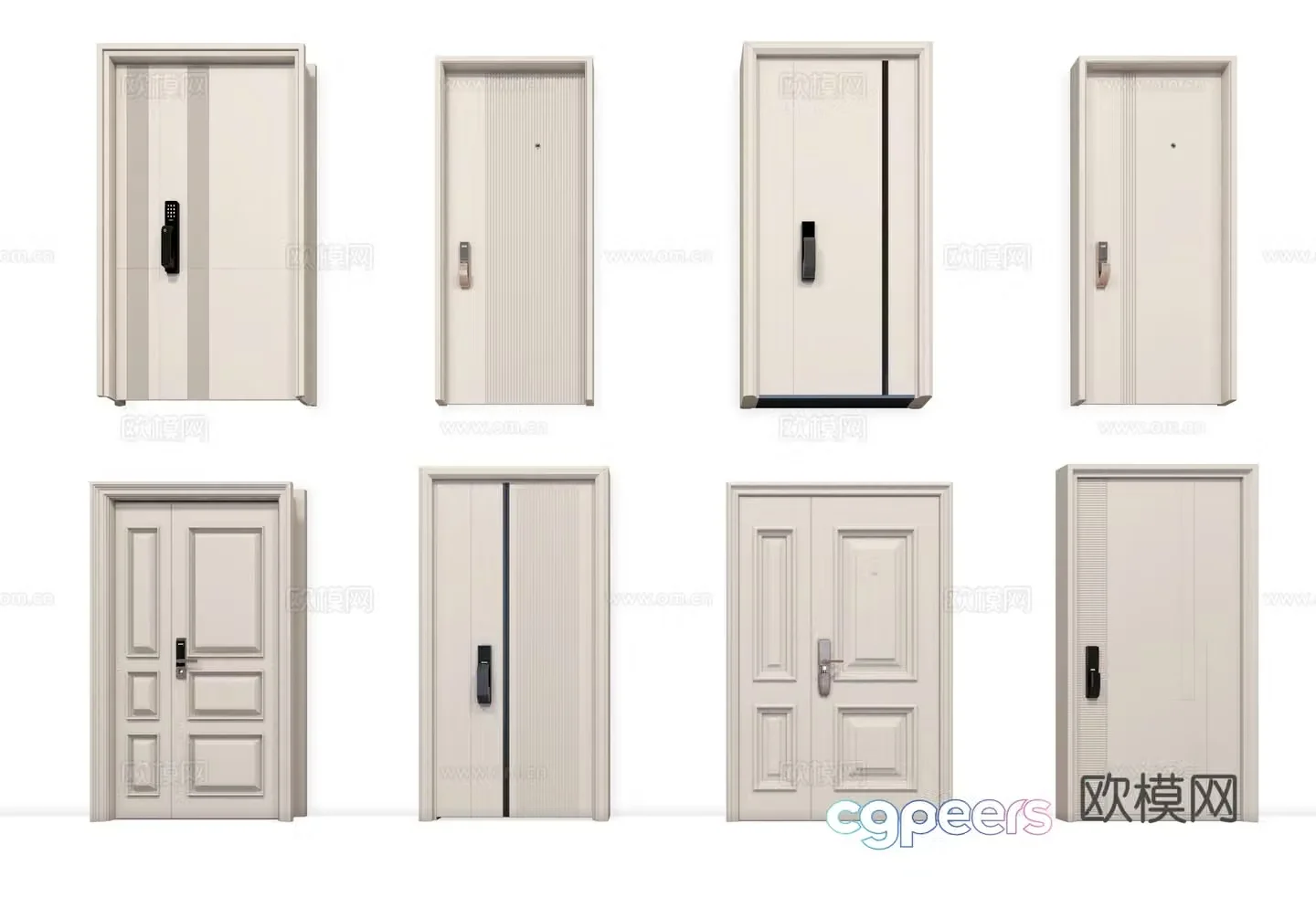 3D model of entry door