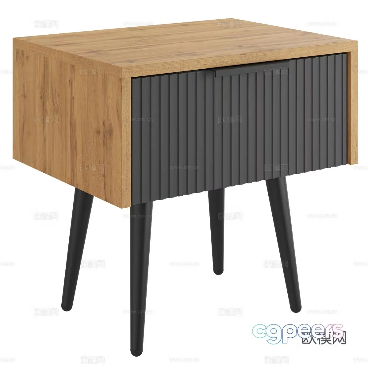 Nordic bedside table 3d model