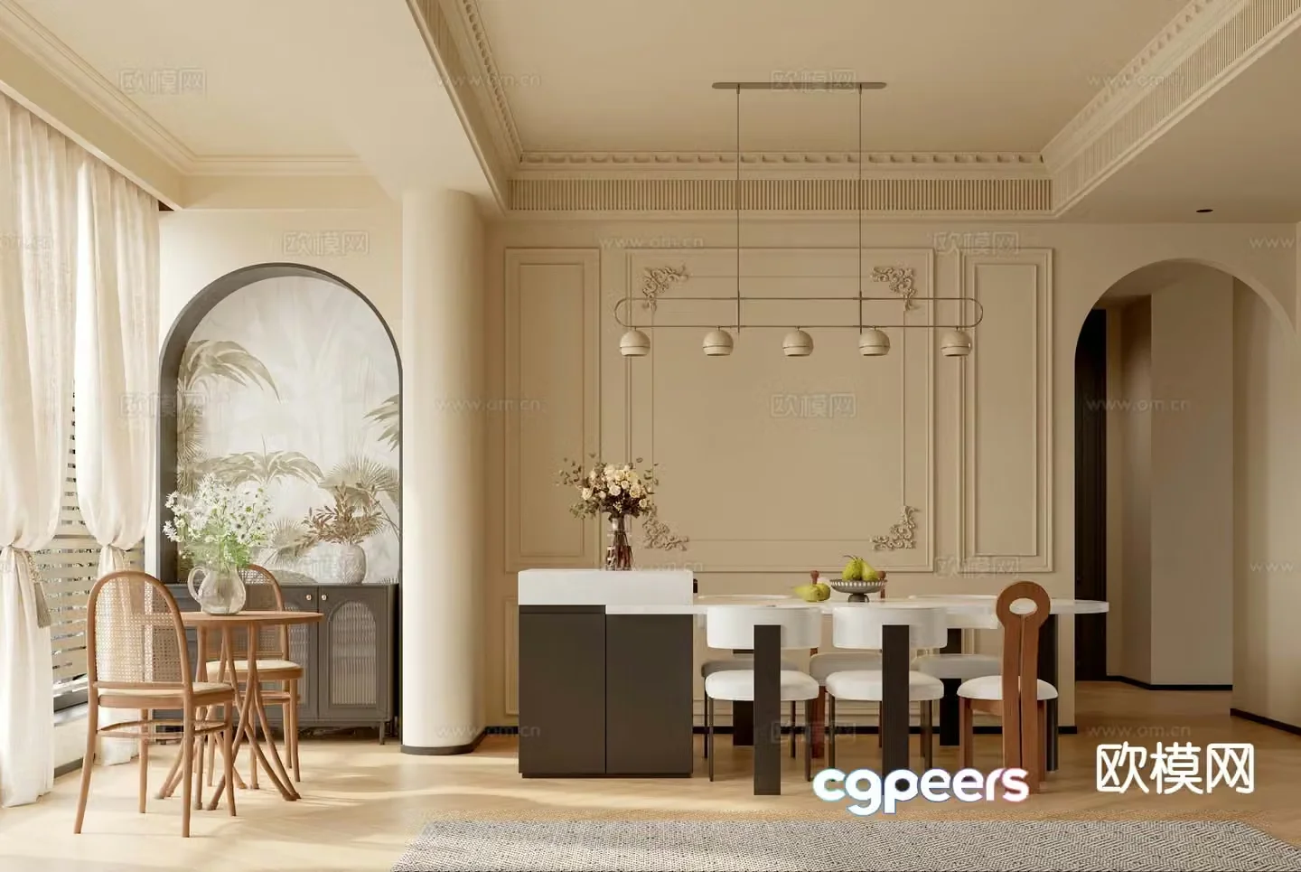 French restaurant 3d model