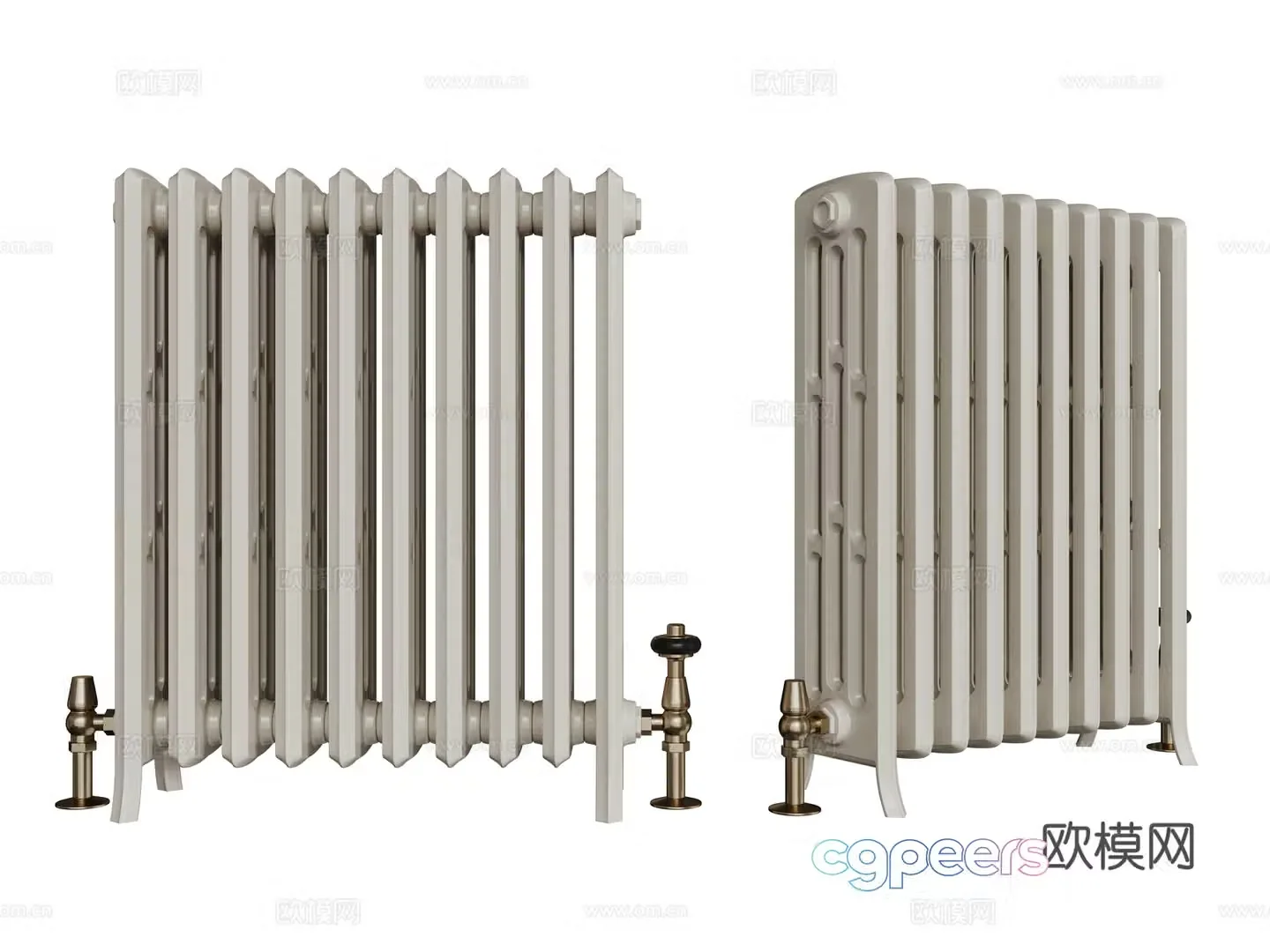 Modern radiator Heating pipe 3d model